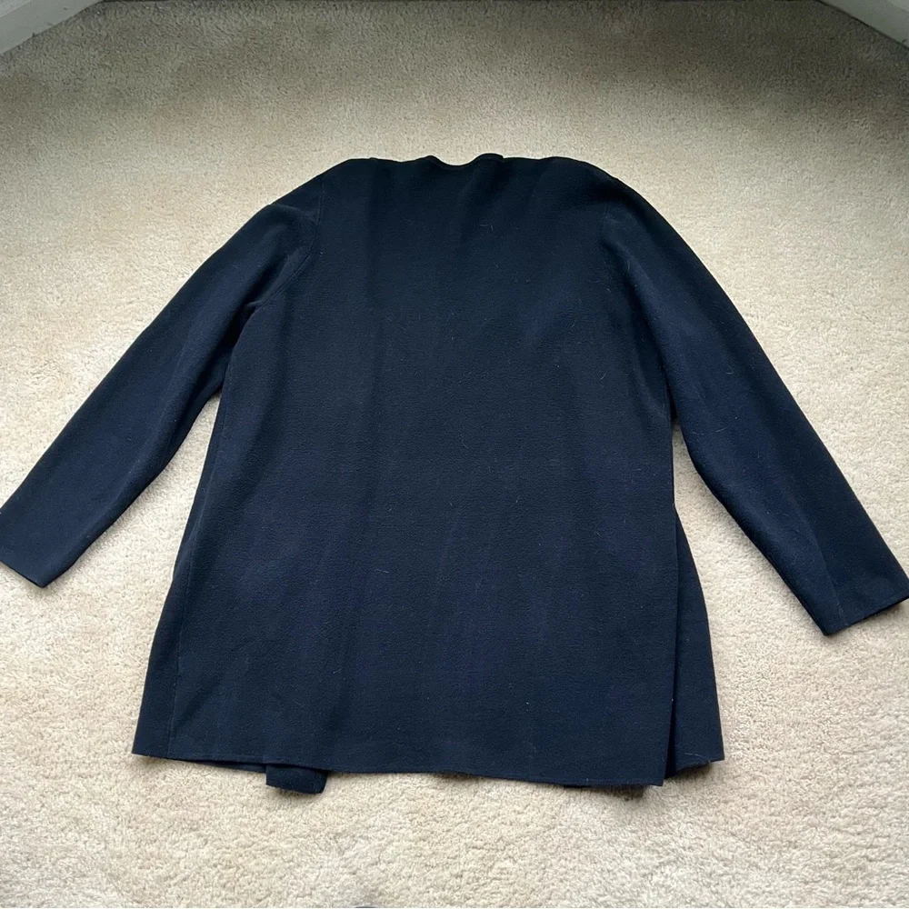 J.Crew Women’s Black Open Front Heavy Cotton Tunic Cardigan - Size XL - VGUC